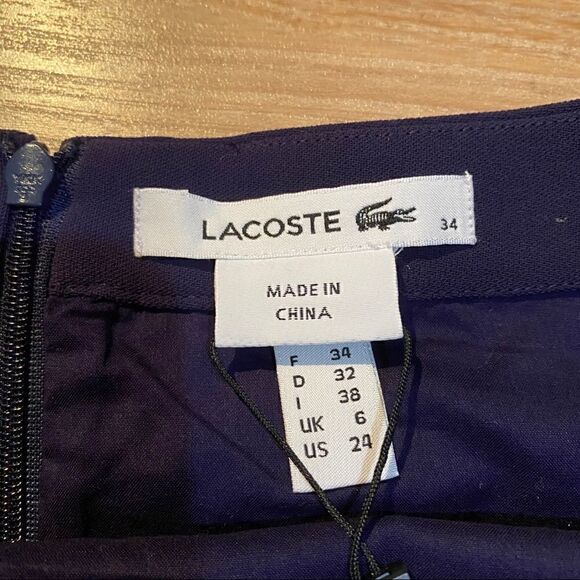 NWT Lacoste Purple & Black Color A-line Skirt - Picture 3 of 6